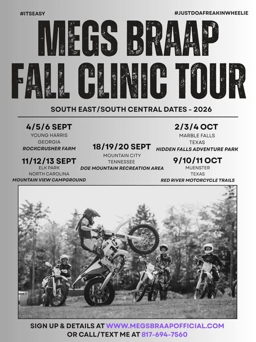 Megs Braaps Fall Clinic Tour